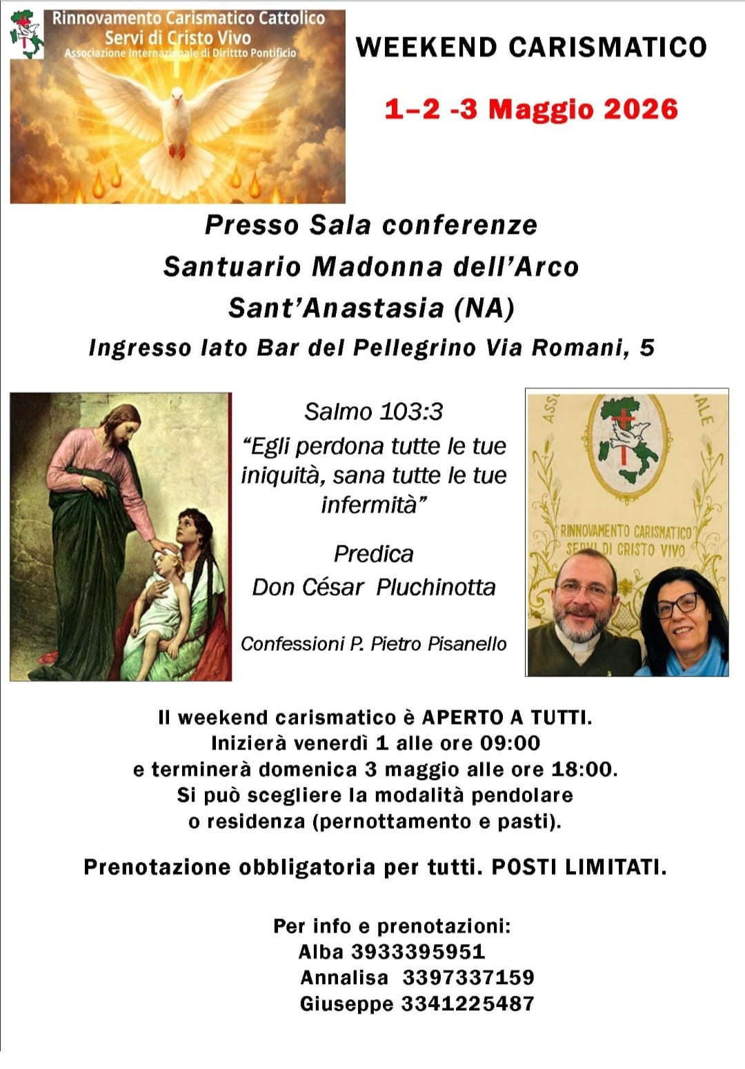 Weekend Carismatico 1-2-3 maggio 2026